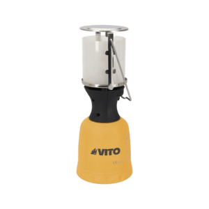 Lanterna de Campismo com uma potência de 1,0 kW, indicada para uso exterior e interior, possui um acendimento automático, tem um consumo de 70 g/h usando gás butano.
