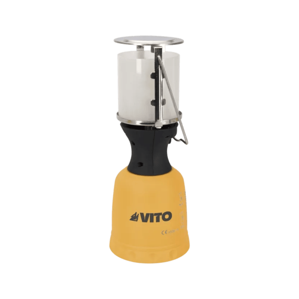 Lanterna de Campismo com uma potência de 1,0 kW, indicada para uso exterior e interior, possui um acendimento automático, tem um consumo de 70 g/h usando gás butano.