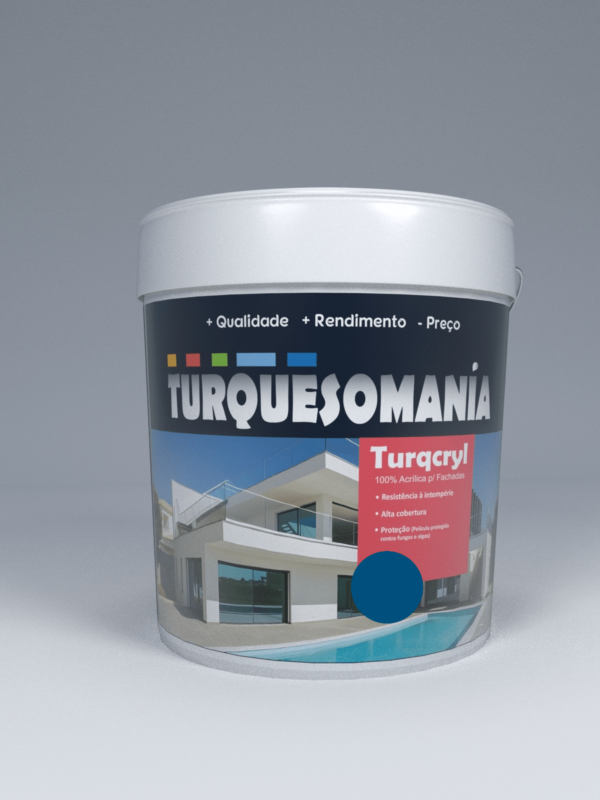Tinta 100% acrílica lisa de alta qualidade cor AZUL ALENTEJO. Especialmente indicada para a pintura de fachadas no exterior podendo ser aplicada também em paredes interiores. Lavável e excelente resistência às intempéries.